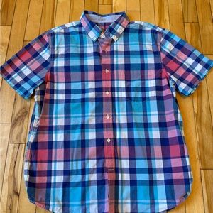 American Eagle Outfitters Blue and pink Plaid Shirt